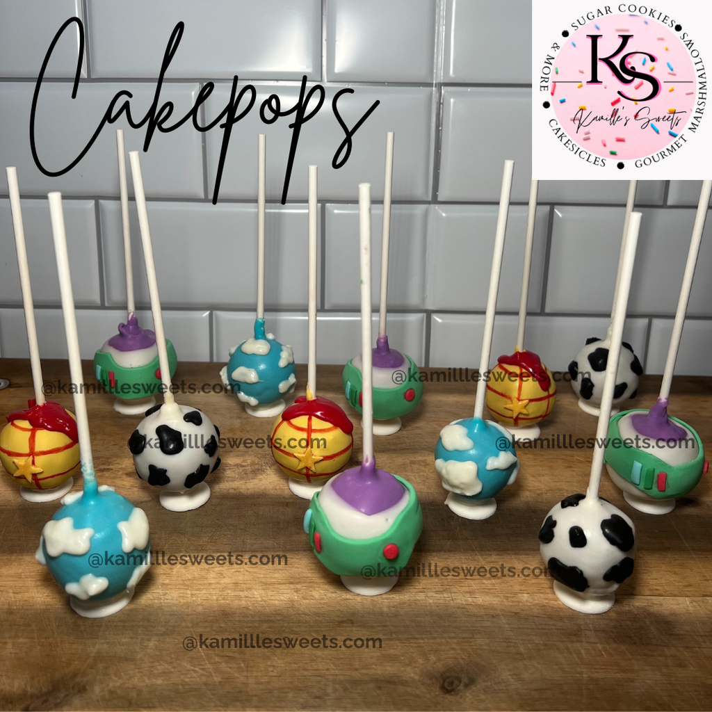 Cake Pops Cowboy and Spaceship Themed